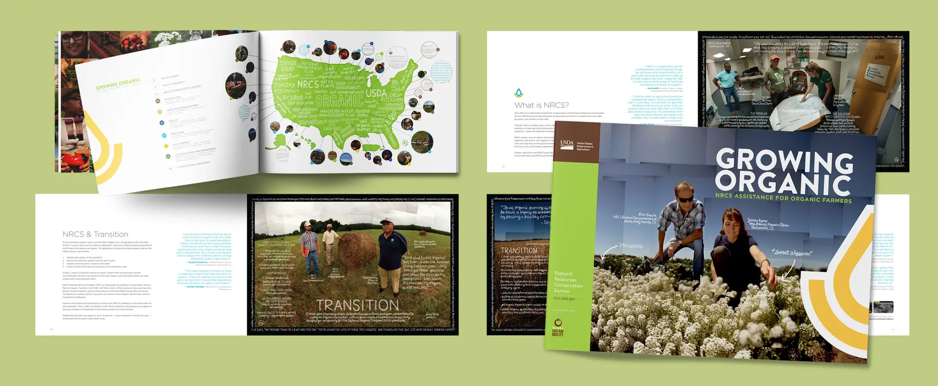 image of NRCS Growing Organic booklet designed by Digges Design