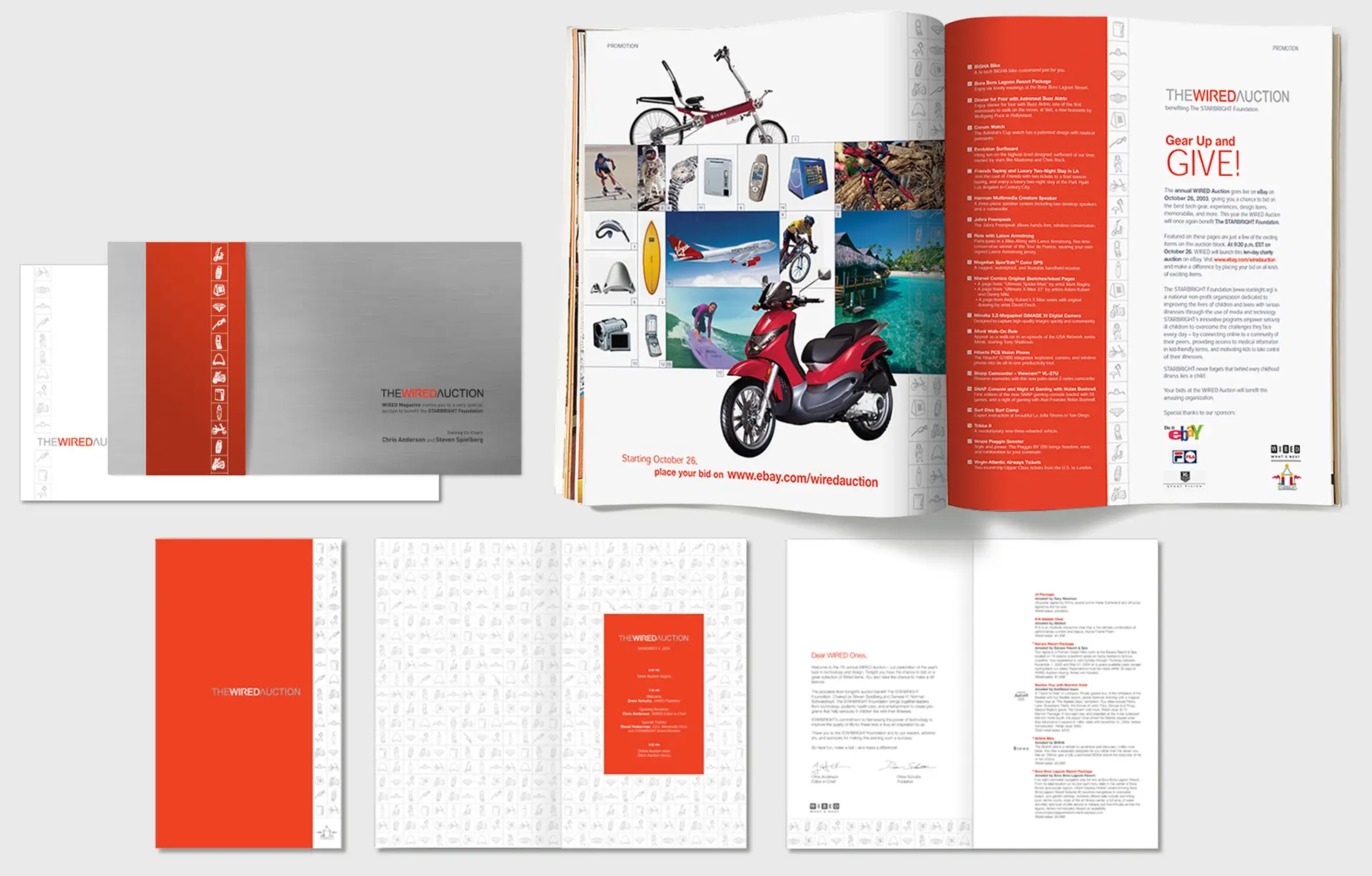 Wired Auction magazine ad and marketing collateral by Digges Design