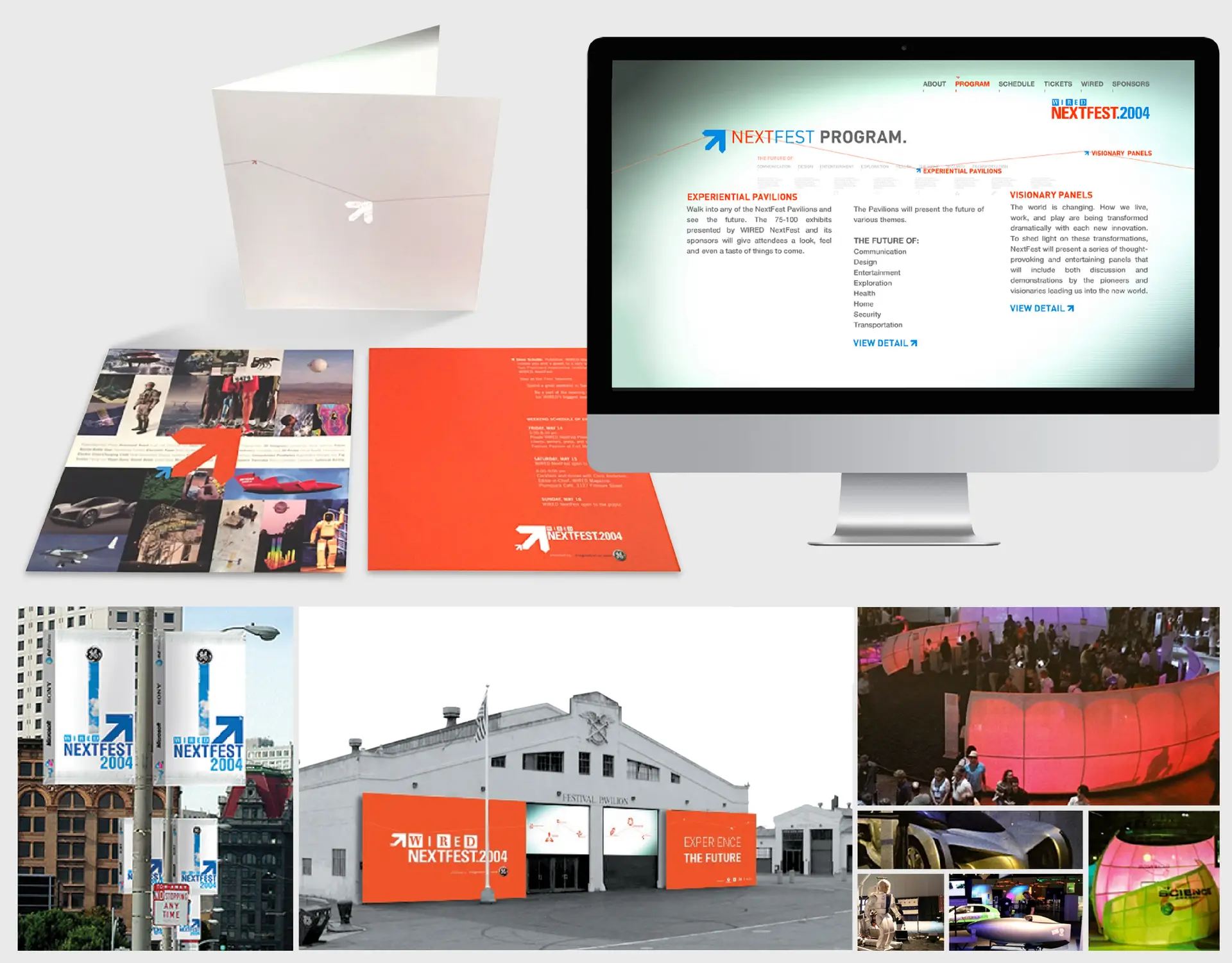 event signage and website for Wired NextFest by Anne Digges